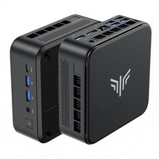 NIPOGI 미니 PC 게이밍 고성능/ AMD 라이젠7 7735HS / CPU 8코어/16스레드 최대 4.75GHz / WiFi6+블투5.2 초소형 게이밍 컴퓨터, E3B, WIN10 Pro, 512GB, 24GB, 블랙