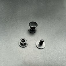 웨버몰 크록스 호환 자가수리 리벳단추 무지, 블랙 12mm, 1개