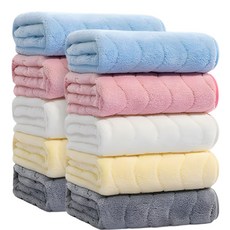 Ahomeone 호텔수건 극세사 수건 먼지 없는 수건 5P 프리미엄 극세사 타올, 5컬러, 1세트