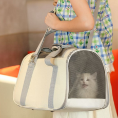 반려동물 이동가방 고양이 캐리어 이동장 강아지 이동가방 숄더백 접이식 통기성