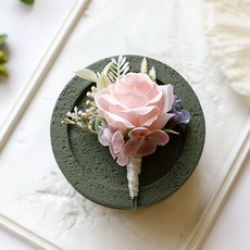 韓式歐式復古模擬玫瑰婚禮胸花, 1號胸花, 1個