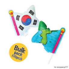 [3323]컬러룬 태극기 색칠놀이 키트(벌크 10입), 1개, 상세페이지 참조