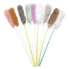 仿兔毛逗貓棒 貓咪玩具 逗貓玩具 逗貓杆 兔毛逗貓棒 逗貓神器, 毛條-白, 1個