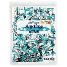 이가캔디 애니타임 무설탕 민트맛 사탕 대용량 간식 130개입, 1개