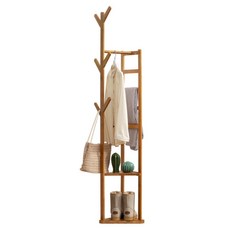 宅咖購物 褲架款三角底衣帽架 (兩色可選), 原木色