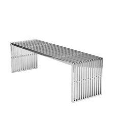 스텐 화분 벤치 의자 발코니 스틸 대기실 마당 공원 120cm, 02. 벤치 140x40x42cm