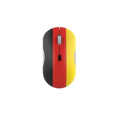 Lenovo 350 블루투스 무소음 마우스(팬 에디션) 무선 인체 공학적 양손잡이용 디자인 블루투스 5.3 최대 2400까지 조절 가능한 DPI 36개월 배터리 수명, 독일 국기