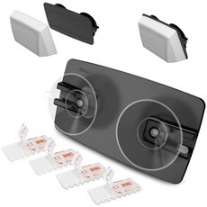 AlLINK 링크o EZ 패스 홀더 앞 유리용 대부분의 미국 주에 적합 설치 및 제거가 쉽고 강력한 흡착 컵 장착 스트립 4개 아이패스 FasTrak SUN 선캡P, 블랙