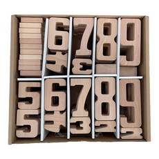 지아지조 원목 매스블럭 숫자놀이 유아 수학 교구, 100pcs
