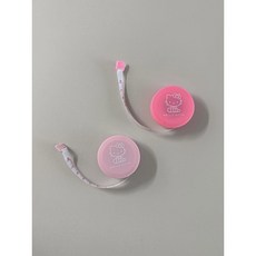 핑크 키티 휴대용 미니 줄자, 핫핑크, 1개, 150cm