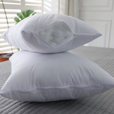 투인투홈 항균 지퍼형 베개솜, 1개, 크림 화이트
