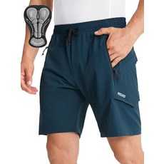 ARSUXEO 남성용 산악 자전거 반바지 루즈핏 패딩 바이크 반바지 사이클링 반바지 방수 회색. XXL