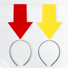 포포샵 화살표 헤어밴드 응원머리띠, 옐로우