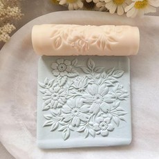 폴리머 클레이 텍스처 롤러 3개 커터와 함께 작동 DIY 귀걸이 주얼리 제작 공예 용품 (GZ039)129569, GZ039