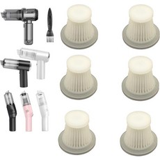 Fenynic 6Pack Hepa 필터 교체는 Auloeea V0V06V06 휴대용 미니 자동차 진공청소기와 호환됩니다 세척 가능한 필터는 진공 무선으로 작동 필터만 해당