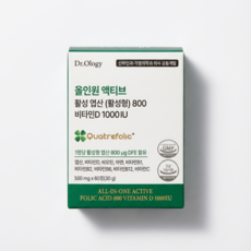 닥터올로지 올인원 활성 엽산 800 비타민D, 1박스, 60정