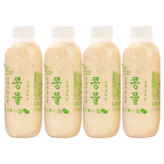 명품소이 맷돌로간 100%국산햇콩 무첨가 진한 우뭇가사리콩물, 4개, 500ml