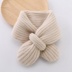 겨울용 니트 목도리 아동 보온 넥워머, 베이지