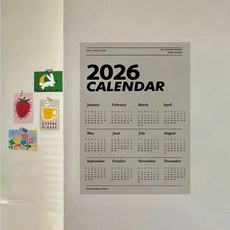 2026년 포스터 무지 달력 나무 프레임 감성 홈데코, 1개, 노프레임 30x40cm