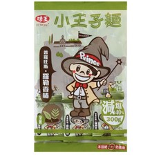 味王 小王子麵 減鹽 300g, 1個, 羅勒香椿(素)