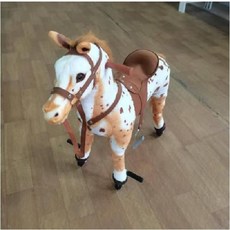 흔들목마 사이클 호스라이딩 100kg 하중 지지 타기 말 승마 의자 흔들말, D. 화이트브라운(75cm 100kg), 1개