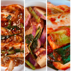 [1+1+1] 윤가네 전국 3대 겉절이 + 순무김치 + 대파김치 세트 / 평일 오후 2시 이전 주문시 발송, 3개, 1kg
