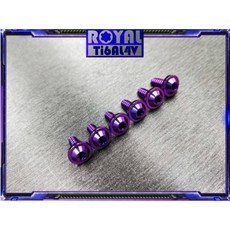 ROYAL鈦合金螺絲 M5*15F 鐵板牙 山葉車殼 64正鈦螺絲 CNC鍛造內梅花 內星型螺絲 M5X15, 土豪金, 1個