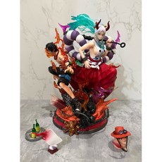 航海王 海賊王手辦夢幻聯動大和艾斯鬼島凱多女兒 擺件 禮物 模型 雕像 公仔, 1個, 1