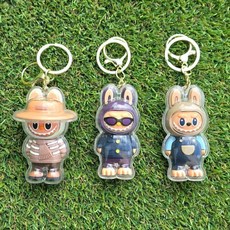 라부부 열쇠고리 자동차 키링 크리스탈케이스, A타입, 1세트