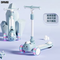 DFMEI 滑板車兒童1-3-5歲寶寶音樂滑行車小孩可坐可滑溜溜車便攜玩具車, 1個, k15瑪卡蘭悍馬輪