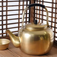 모아샵 대원 양은 주전자 주전자 커피 티 포트 6L 주방용품 커피포트, 대원 황 양은 주전자 차 막걸리 포트 커피 티 6L 냄