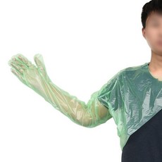 어깨보호용 비닐장갑 분만 출산 비닐 송아지 인공수정 팔꿈치 수의사, 1개