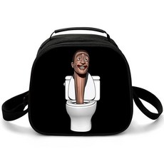 馬桶人Skibidi Toilet遊戲週邊卡通兒童印花圓形餐包可定製 75RC, 馬桶人10, 1個