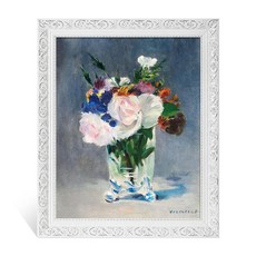 FOLKOR 빈티지 골드 화려한 프레임 25.4x25.4cm(10x10인치) 스트레치 캔버스 유화용 5.6cm(2.2인치) 너비의 클래식 원목 프레임 드로잉용 다이아몬드 아트, 8x10", 화이트