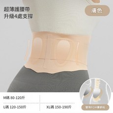 Merqazin 超薄護腰帶 升級4處支撐, 膚色, 1套