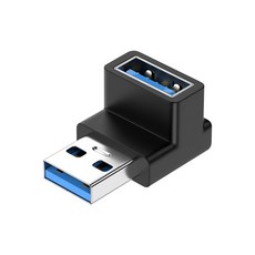 USB 3.0 彎頭轉接頭 傳輸 LG005, 1個, USB-A母轉USB-A公 立體彎
