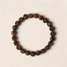 四面珠串珠素圈文玩飾品佛珠手鍊新中式手飾綠奇楠沉香手串兒童手鍊