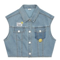 [에스핏] 주니어 아동 / 봄 여름 / 크롭 데님조끼 VE SJZ303FJVE01