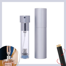 리루나 펌핑식 알루미늄 스틱형 휴대용 향수공병 5ml, 1개, 실버