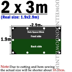 두꺼운 650GSM 블랙 헤비 듀티 PVC 타포린 보트 트럭 캐노피 방수 옥스포드 오일 클로스 정원 정자 천막, 13 2x3m
