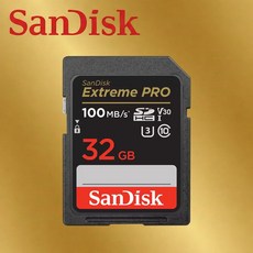 샌디스크 익스트림 프로 Class10 Extreme Pro UHS-I U3 V30 SDXXD SD 메모리카드, 1개, 32GB