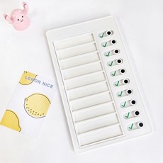 自律打卡器 計劃表 待辦清單 日程表, 1個, (5)空白款-白色