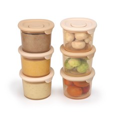 베이비팜 실리콘 이유식 한끼 소분 토핑이유식 냉장 냉동 이중 밀폐 보관 용기, 6개, 혼합, 120ml