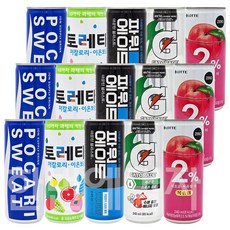 [한번에먹자] 이온음료 캔 5종 혼합세트 / 파워에이드 + 토레타 + 포카리스웨트 + 게토레이 + 이프로제로, 15개, 240ml