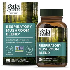 gaia HERBS 蘑菇複合物素食膠囊, 1個, 40 件