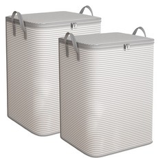 마레앙코 대용량 초특대형 옷 이불 방수 패브릭 정리함 보관함, 그레이, 2개