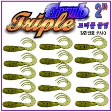 JRC HIT 트리플그럽 CTF40 2인치 웜 쏘가리 꺽지 볼락, PA10, 1개