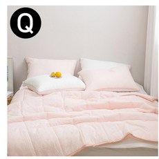 스노우리플 여름 간절기 이불 베개커버세트 퀸 Q 핑크, 1개
