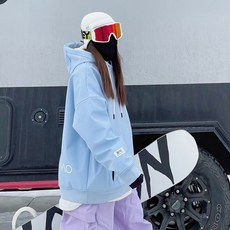 스노우 보드복 상의 스키복 긴팔 방수 레이어드 오버핏 후드티 남여공용