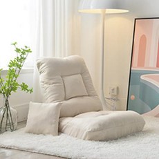 찬근리빙 미니 좌식소파 저상형 방석소파 원룸 공간활용 편안한 바닥 의자 쿠션 세트 접이식, 아이보리